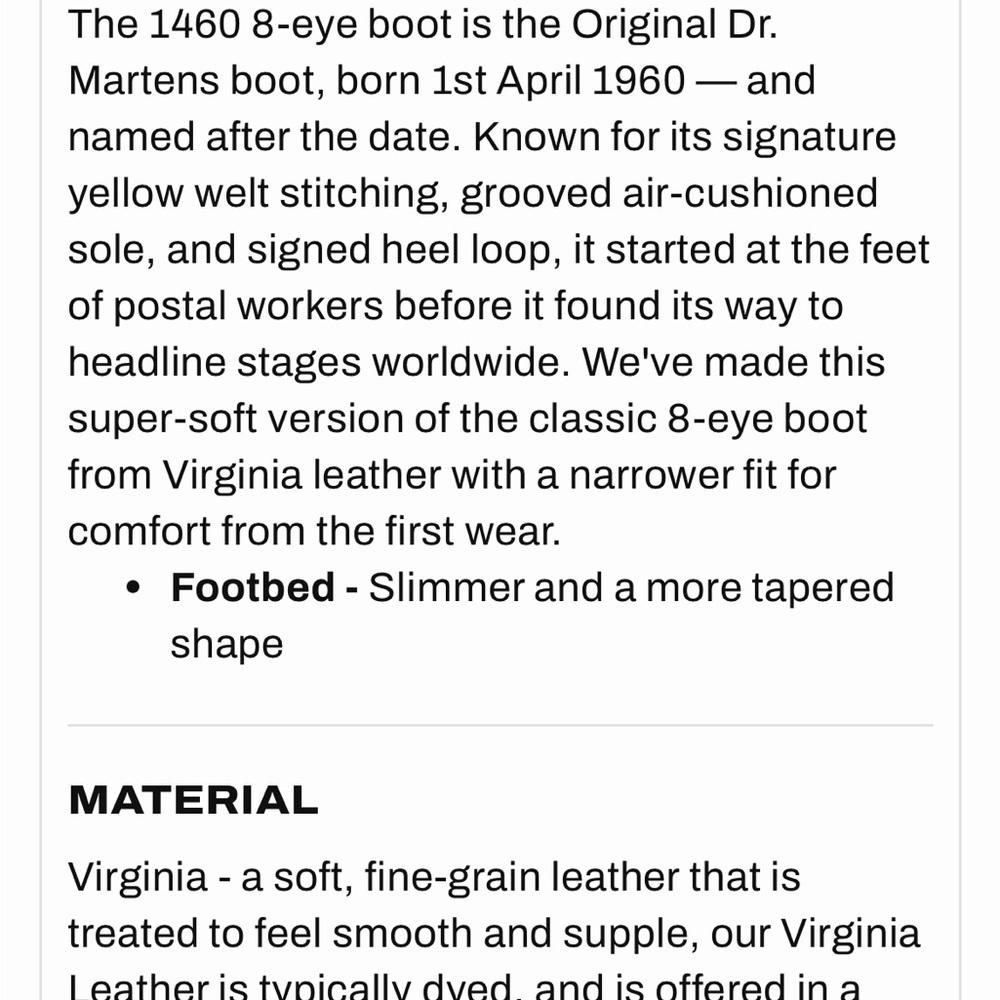 Dr. Marten 1460 Pascal Virginia Leather Lace Up Boots - Picture 6 of 6